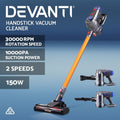 Devanti Cordless Stick Vacuum Cleaner Bagless 150W Gold