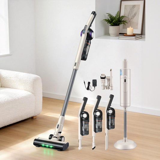 Devanti Cordless Vacuum 18kPa Auto-Empty Station 40Min Runtime LED