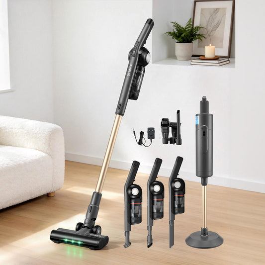 Devanti Cordless Vacuum 18kPa Auto-Empty Station 40Min Grey