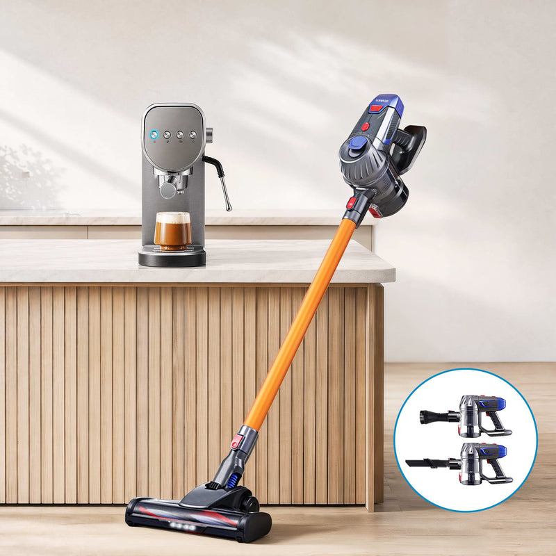Devanti K7 Cordless Stick Vacuum Cleaner plus Coffee Maker Machine Espresso