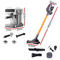 Devanti K7 Cordless Stick Vacuum Cleaner plus Coffee Maker Machine Espresso