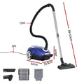 DEVANTI Bagged Vacuum Cleaner Powerful Suction for Carpet Wood Tile Floor