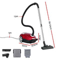 DEVANTI Bagged Vacuum Cleaner Powerful Suction for Carpet Wood Tile Floor