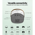 Devanti Mini Projector 1080P WiFi USB HDMI Portable Home Theatre