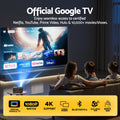 Devanti 4K Video Projector 1080P Google TV 5G WiFi Home Cinema