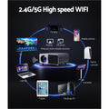 Devanti 4K WiFi Video Projector 1080P Home Theater HDMI 2.4G/5G