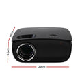 Devanti Portable Mini Projector 1080P WiFi HDMI Home Theater Black