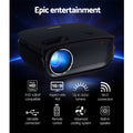 Devanti Portable Mini Projector 1080P WiFi HDMI Home Theater Black