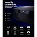 Devanti Portable Mini Projector 1080P WiFi HDMI Home Theater Black