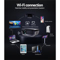 Devanti Mini Projector 1080P WiFi HDMI White Home Theater