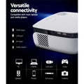 Devanti Mini Projector 1080P WiFi HDMI White Home Theater