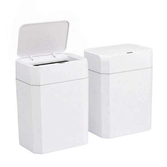 Artiss Rubbish Bin 12L 2-Pack Sensor Kitchen Automatic Motion Touchless White