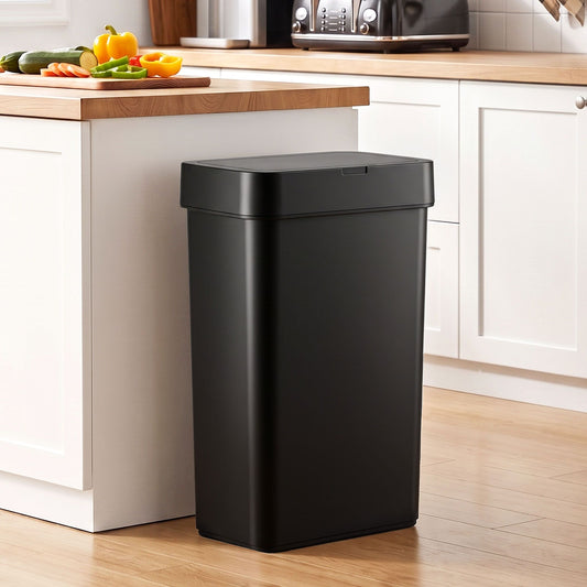 Artiss Rubbish Bin 50L Sensor Kitchen Automatic Motion Plastic Touchless Black