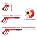 Giantz Pressure Washer Gun 4000PSI M22-14 5 Nozzles Red