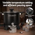 Devanti 5L Wax Melter 1200W Candle Making Melting Pot Quick Pour
