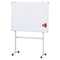 Standing Whiteboard 90x120cm Double-Sided Magnetic Wheels Erase