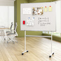 Standing Whiteboard 90x120cm Double-Sided Magnetic Wheels Erase