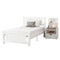 Artiss KING SINGLE Bed Frame White with Bedside Table