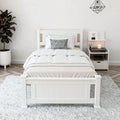Artiss KING SINGLE Bed Frame White with Bedside Table