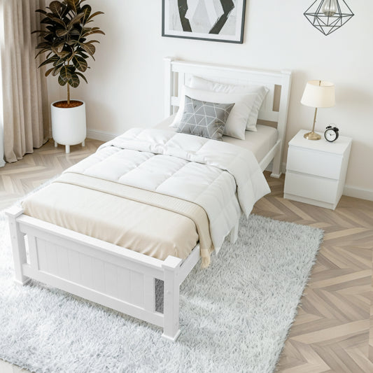 Artiss King Single Bed Frame with Bedside Table Set