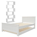 Artiss King Single Bed Frame with Bookshelf Storage