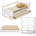 Artiss King Single Bed Frame with Bookshelf Storage