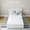 Artiss King Single Bed Frame with Bookshelf Storage