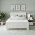 Artiss KING SINGLE Bed Frame White with Bedside Table