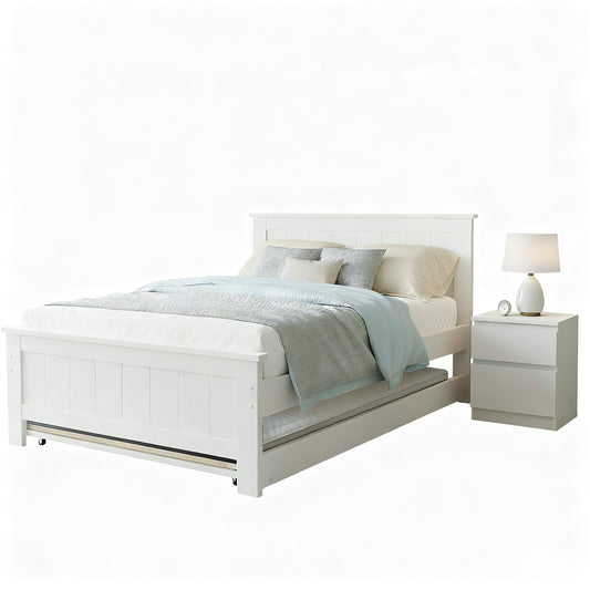 Artiss King Single Bed Frame with Bedside Table Set