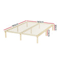 Artiss DOUBLE Bed Frame Wooden Timber Pine Mattress Platform Base