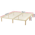 Artiss KING Size Bed Frame Wooden Timber Pine Platform Mattress Base