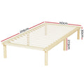 Artiss KING SINGLE Wooden Bed Frame Timber Pine Base Platform