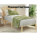 Artiss KING SINGLE Wooden Bed Frame Timber Pine Base Platform