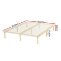 Artiss QUEEN Bed Frame Wooden Pine Timber Mattress Platform