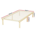 Artiss Single Bed Frame Wooden Pine Timber Mattress Platform AMBA