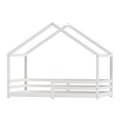 Artiss Wooden Kids Single Bed Frame House White AMOS