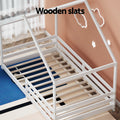 Artiss Wooden Kids Single Bed Frame House White AMOS