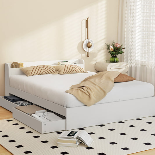 Artiss DOUBLE Bed Frame w/ Charging Ports 2 Storage Drawers