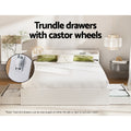 Artiss QUEEN Bed Frame Storage Drawers Charging Ports