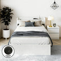 Artiss Single Bed Frame with Bedside Table Storage
