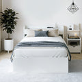 Artiss Single Bed Frame Charging Ports Bedside Table