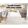 Artiss Single Bed Frame w/ Charging Ports Storage Drawers