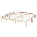 Artiss KING Bed Frame Timber Pine Wooden Base Mattress Platform