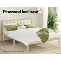 Artiss QUEEN Bed Frame Wooden Timber Pine Platform Mattress Base