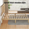 Artiss Double Bed Frame Rattan Headboard Wooden Base BRUNO