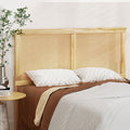 Artiss Double Bed Frame Rattan Headboard Wooden Base BRUNO
