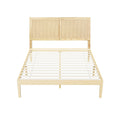 Artiss QUEEN Bed Frame Rattan Headboard Wooden Base BRUNO
