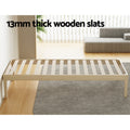 Artiss Single Bed Frame Timber Pine Wooden Slat Platform Mattress Base