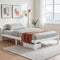 Artiss LEXI DOUBLE Bed Frame Wooden White 138x188cm