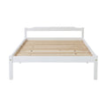 Artiss LEXI DOUBLE Bed Frame Wooden White 138x188cm